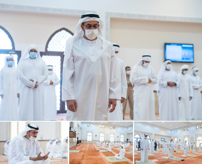 Hamdan bin Zayed performs Eid al-Fitr prayers