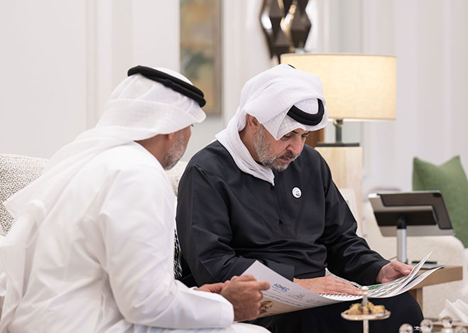 Hamdan bin Zayed reviews preparations for Abu Dhabi International Boat Show 2026