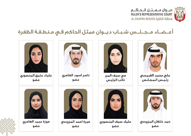 اعضاء مجلس شباب ديوان ممثل الحاكم في منطقة الظفرة